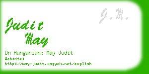 judit may business card